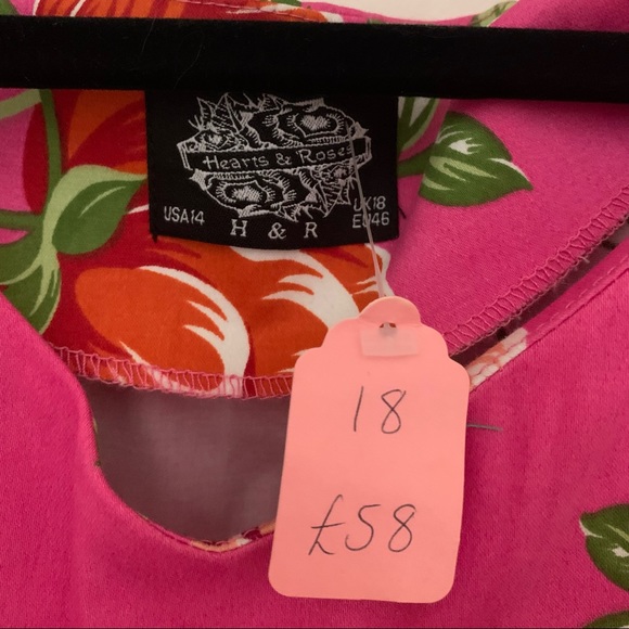 Hearts and Roses London Pink Floral Dress - Picture 4 of 4